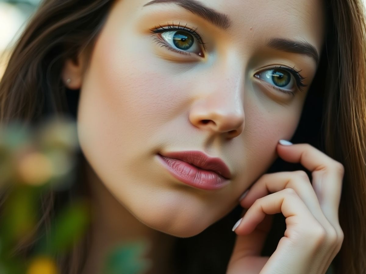 Young woman pondering health-related issues in a calm setting.