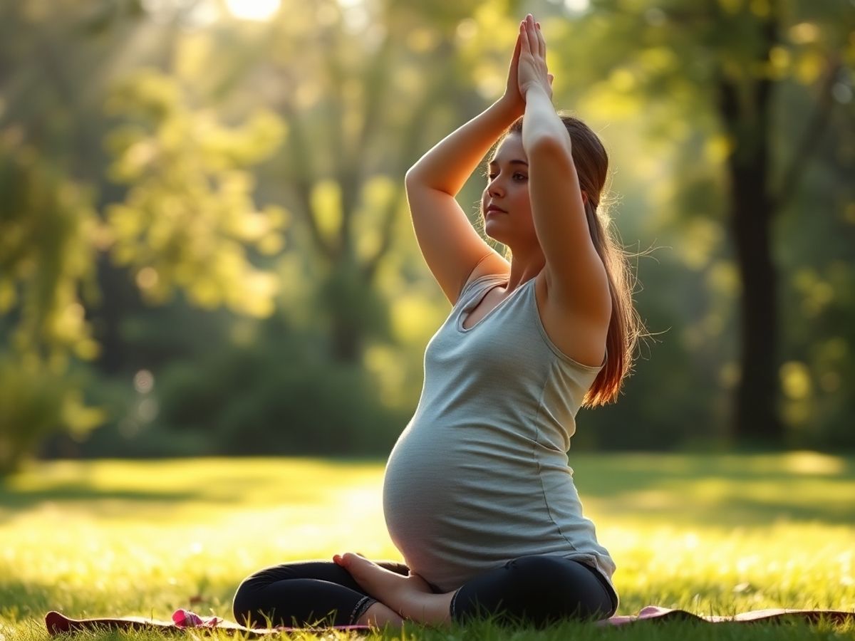 Girl practicing yoga in a peaceful outdoor setting.