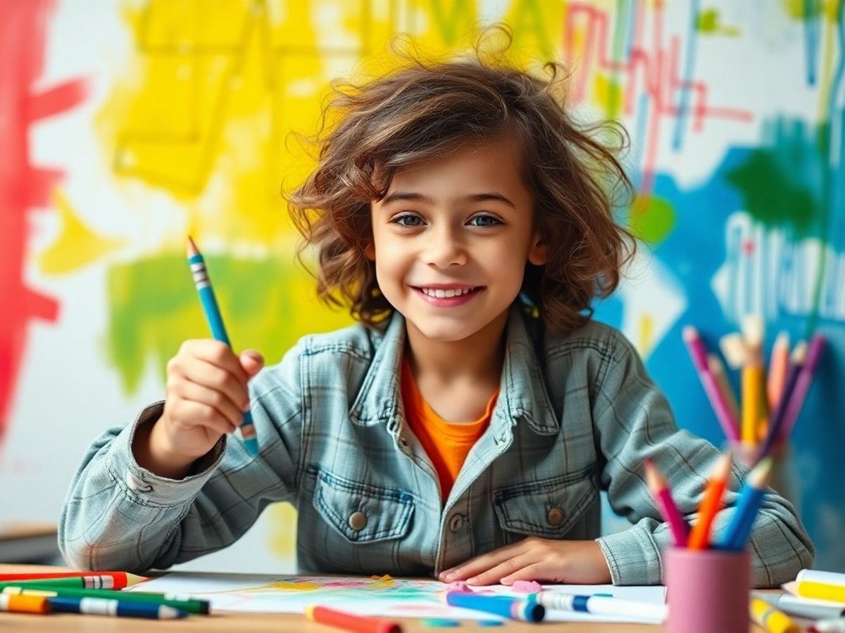 Young person with ADHD engaged in creative activities.